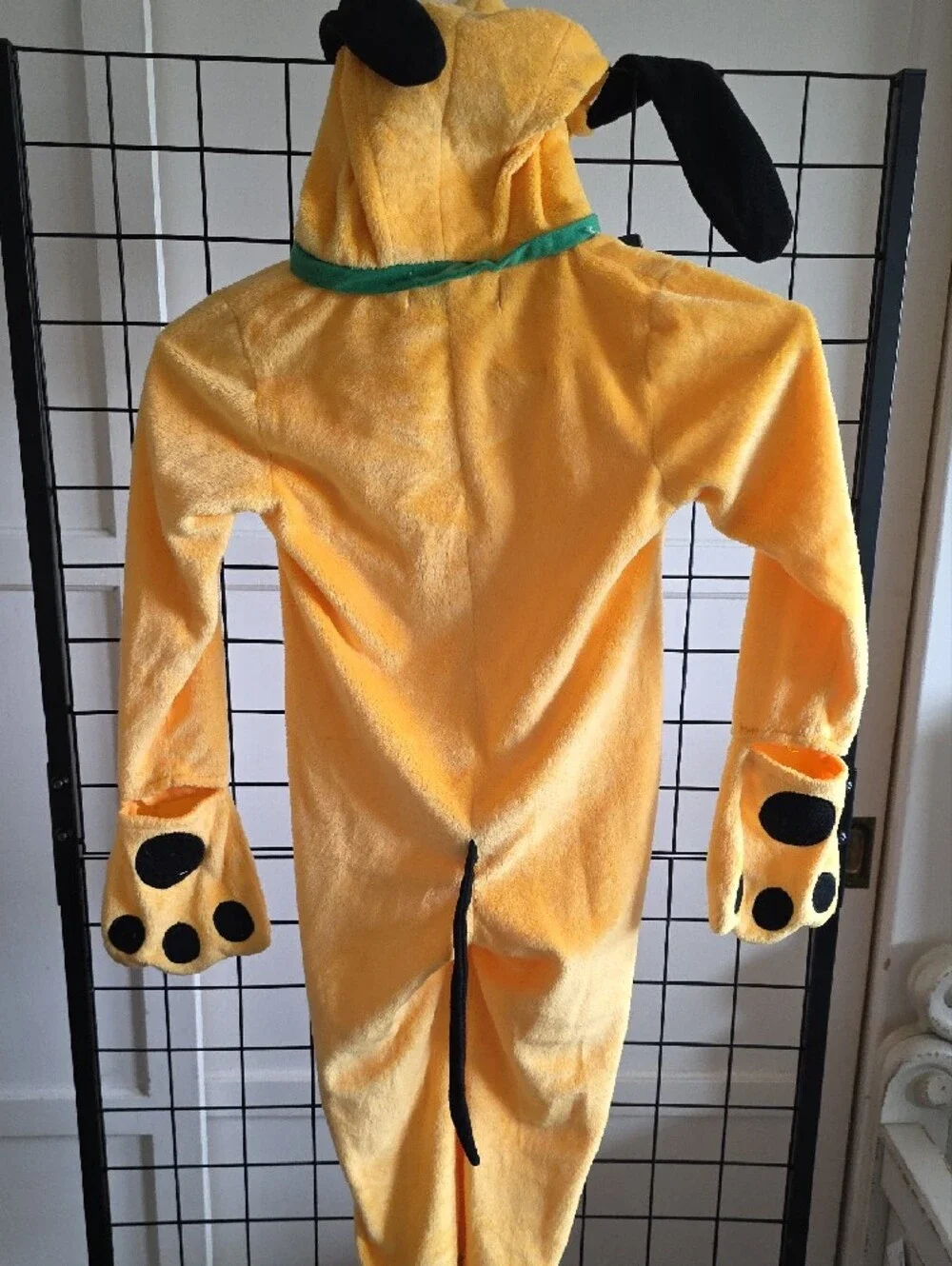 Disney Yellow Plush Character One-Piece Footie with Hood and Paw Mitts Size 3/4T - Picture 8 of 9